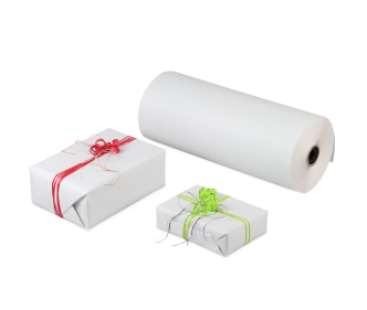 Geschenkpapier Rolle, weiß