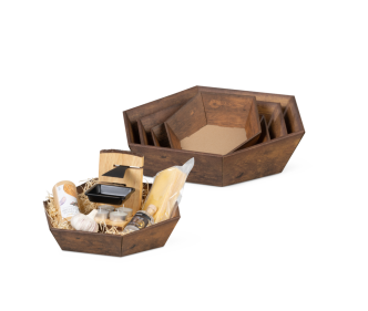 Geschenkkorb 6-eckig Vintage RUSTIKAL