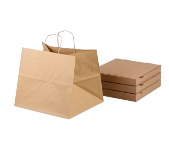 Tragetasche aus Kraftpapier mit gedrehter Kordel XXL