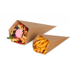 Spitztüte aus Pappe braun