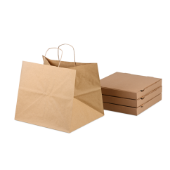 Tragetasche aus Kraftpapier mit gedrehter Kordel XXL