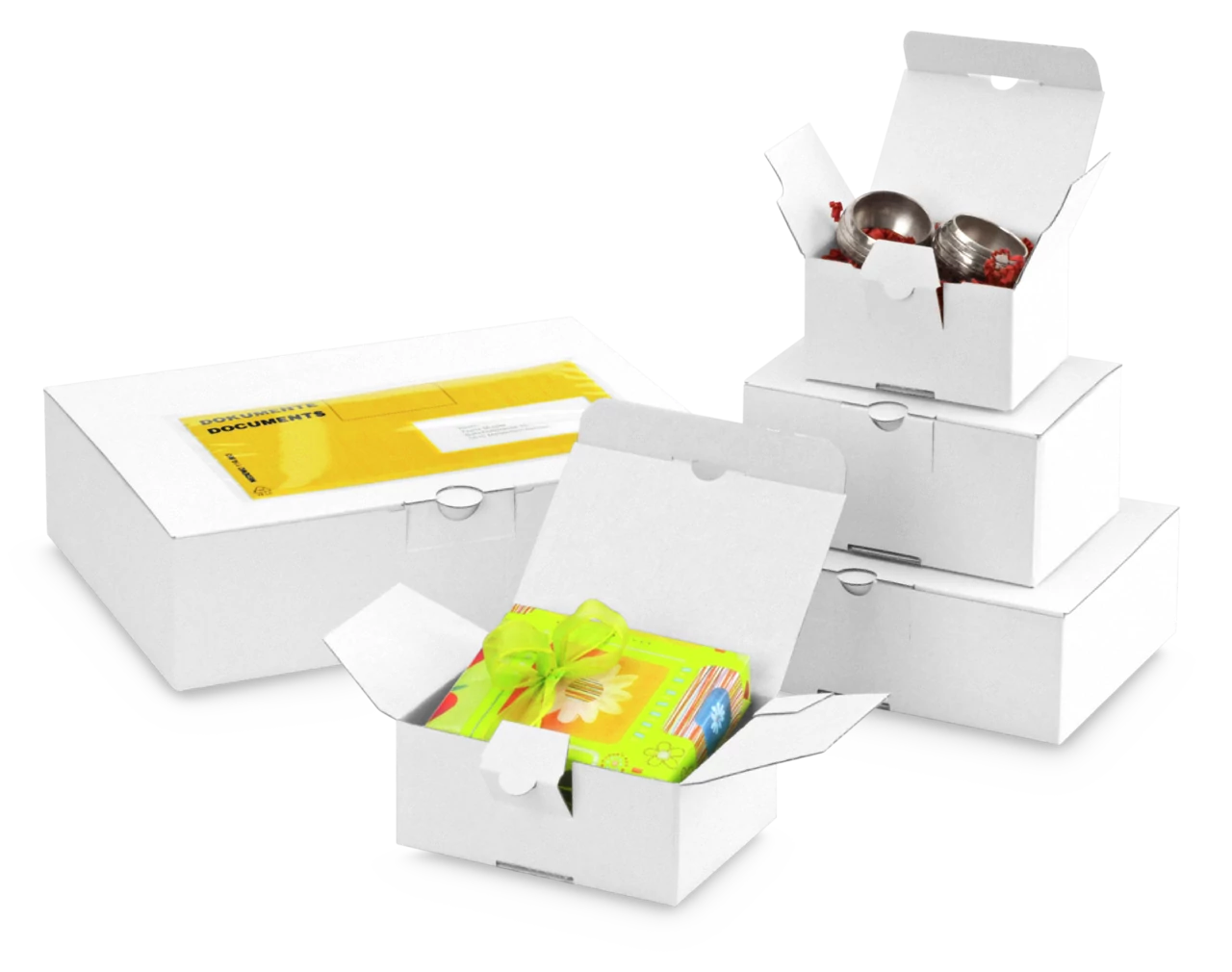 Blitzbodenkarton QUICK-BOX® mit Steckverschluss, weiß