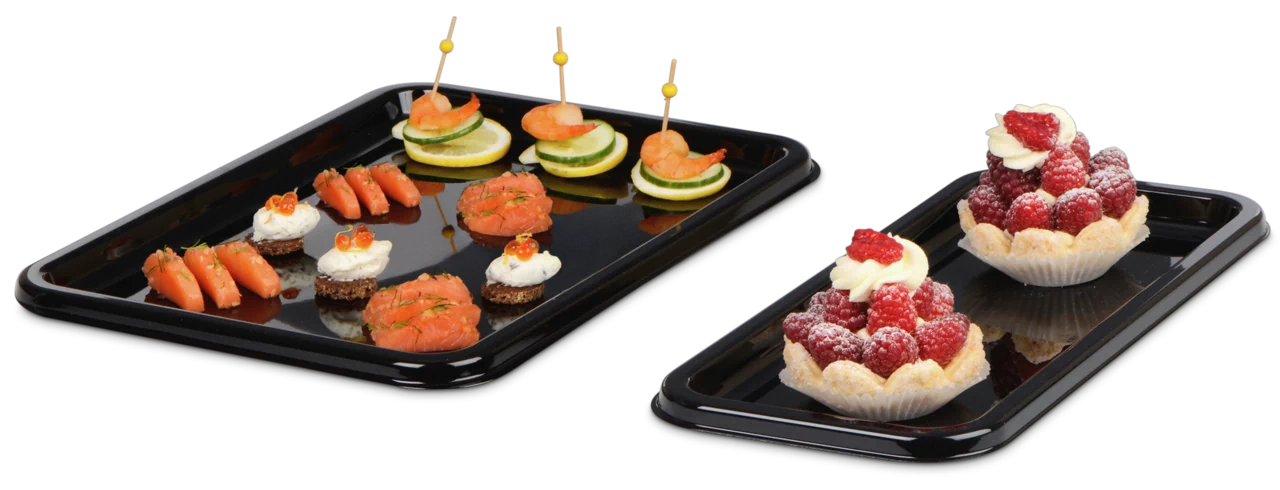 Servierplatte aus rPET, rechteckig