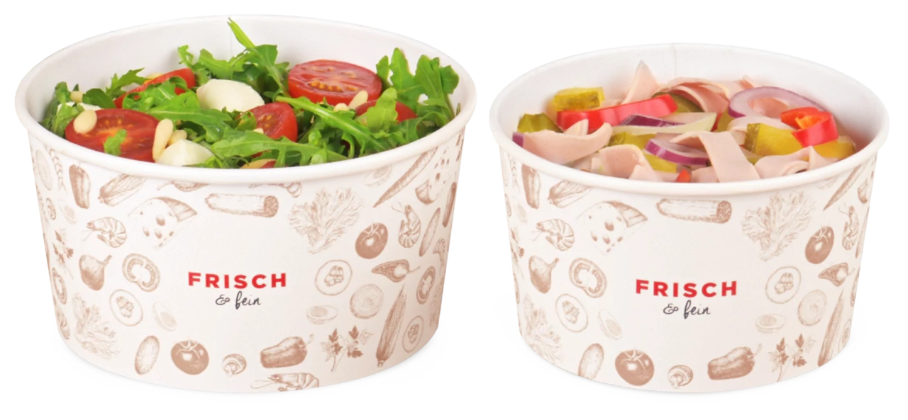 Salatschale aus Karton «FRISCH & fein»