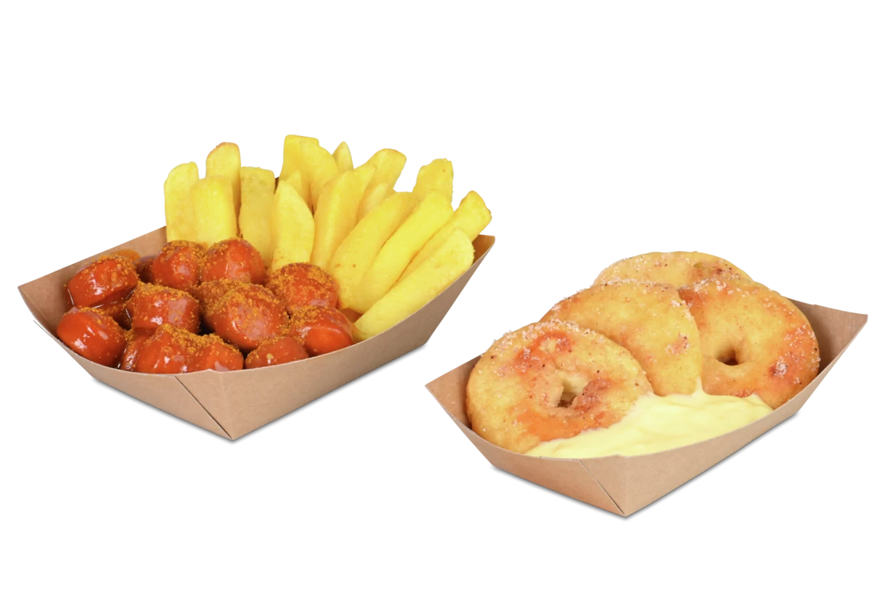 Snack-Schale aus Pappe braun