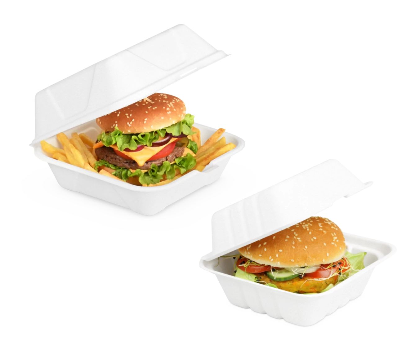 Burger-Box aus Bagasse