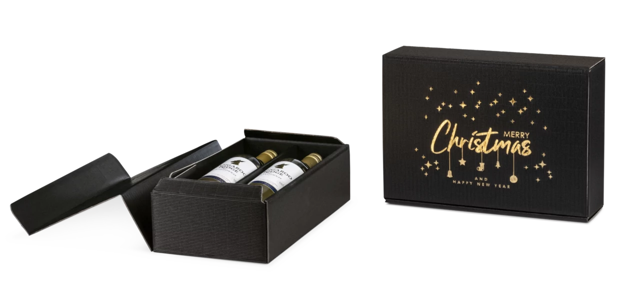 Flaschen-Geschenkkarton GOLDEN WISHES