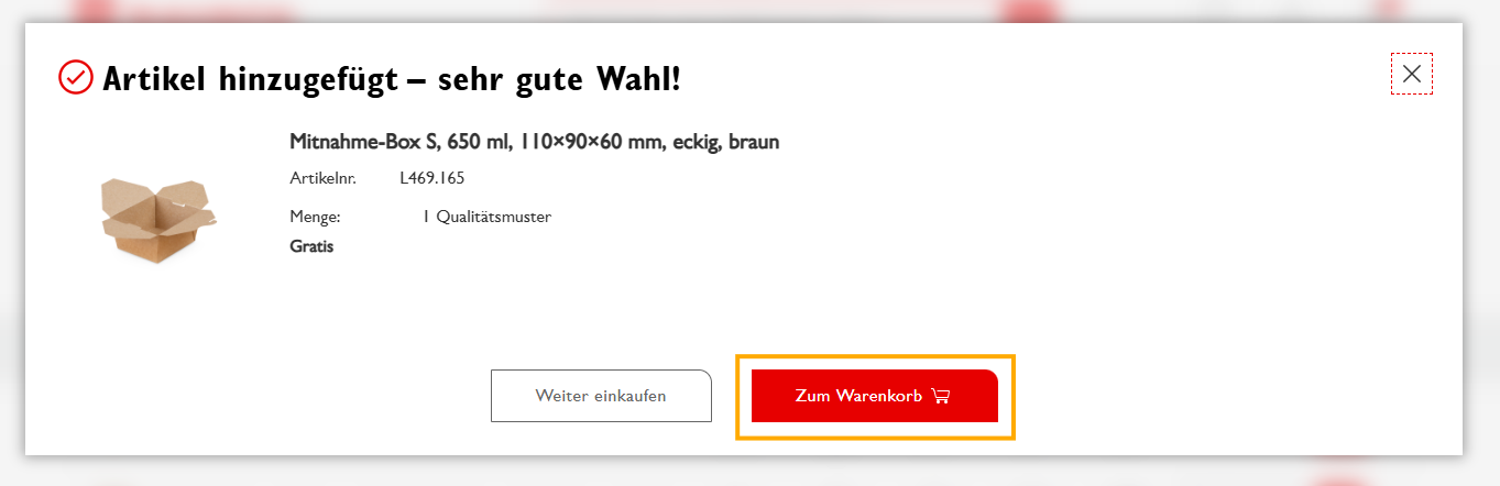 In den Warenkorb Erfolgsmeldung von RAUSCH