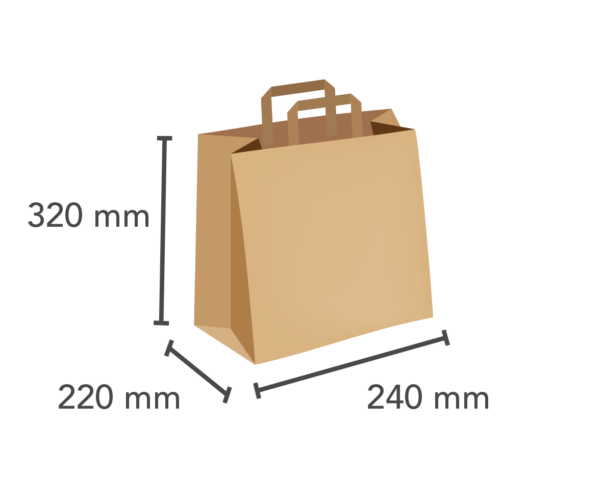 Papiertragetasche 320×220×240 mm