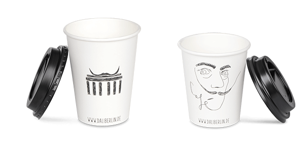 Bedruckte Kaffeebecher von Dali Berlin