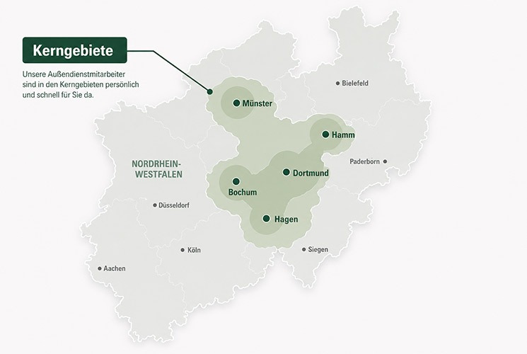 Karte von NRW