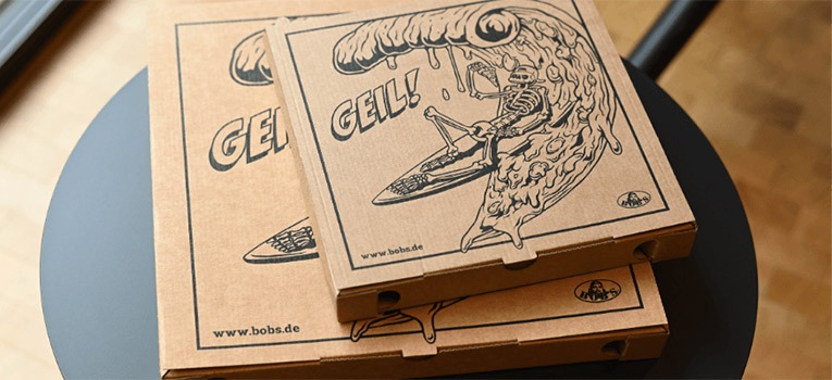 Bedruckte Pizzakartons von BOB's
