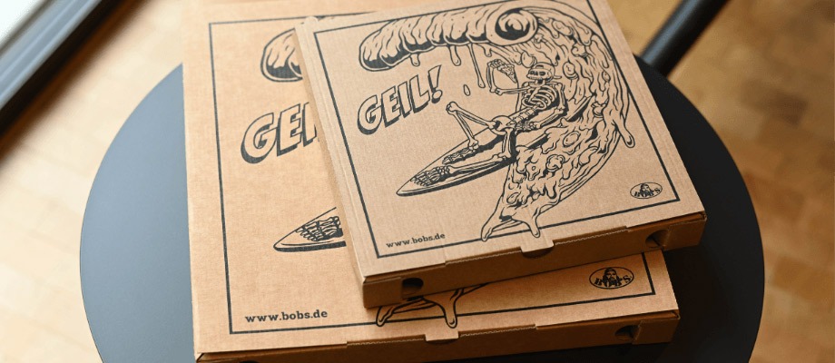 Bedruckte Pizzakartons von BOB's