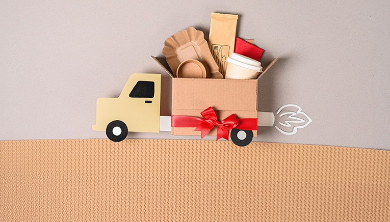 Lastwagen mit Geschenken