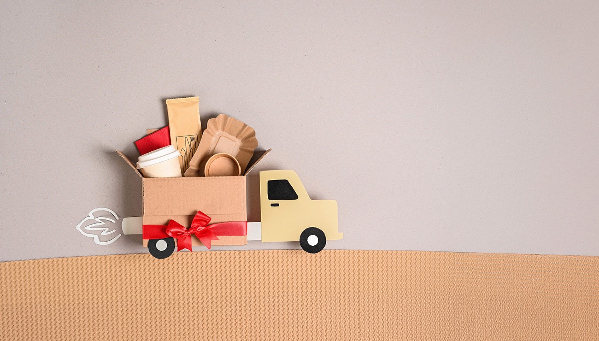 Lastwagen mit Geschenken