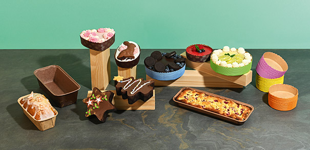 verschiedene Einwegbackformen