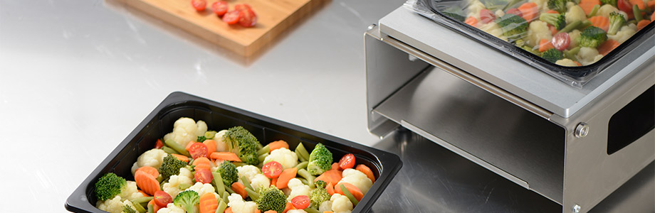 Siegelschale mit Gemüse