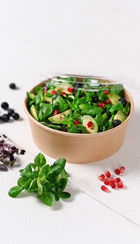Salatverpackung mit Deckel