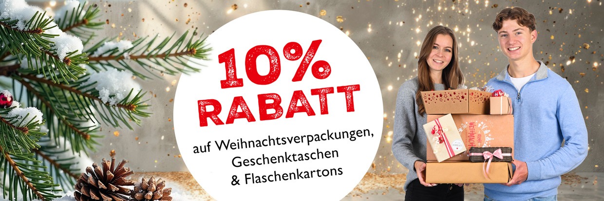 Banner zur Weihnachtsaktion von RAUSCH